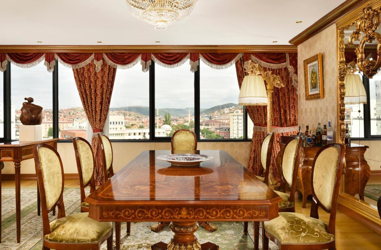 פרישטינה Swiss Diamond Hotel Prishtina מראה חיצוני תמונה 3D rendering of a dining room